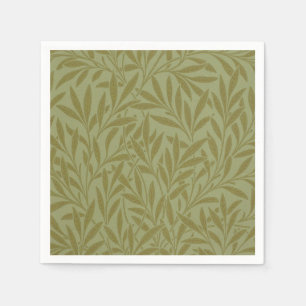 William Morris Willow Antique Green Leaf Vine Art Napkin