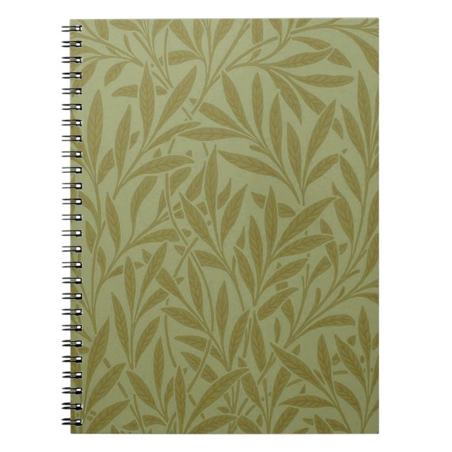 William Morris Willow Antique Green Leaf Vine Art Notebook (Front)