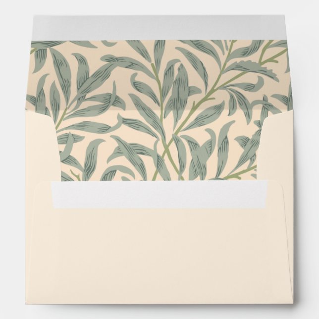 William Morris Willow Bough Botanical Pattern Envelope (Back (Bottom))