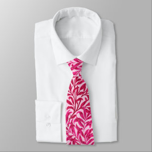 William Morris Willow Bough, Fuchsia Pink Tie