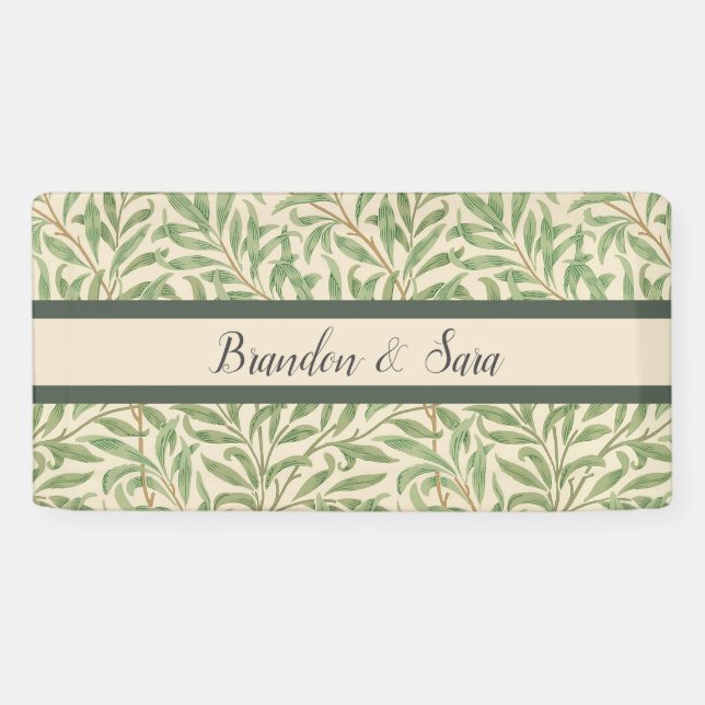 William Morris Willow Bough Garden Flower Classic Banner (Horizontal)