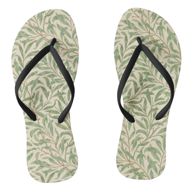 William Morris Willow Bough Garden Flower Classic Flip Flops (Footbed)