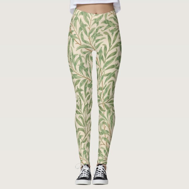 William Morris Willow Bough Garden Flower Classic Leggings (Front)