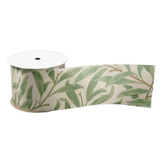 William Morris Willow Bough Garden Flower Classic Satin Ribbon (Spool)