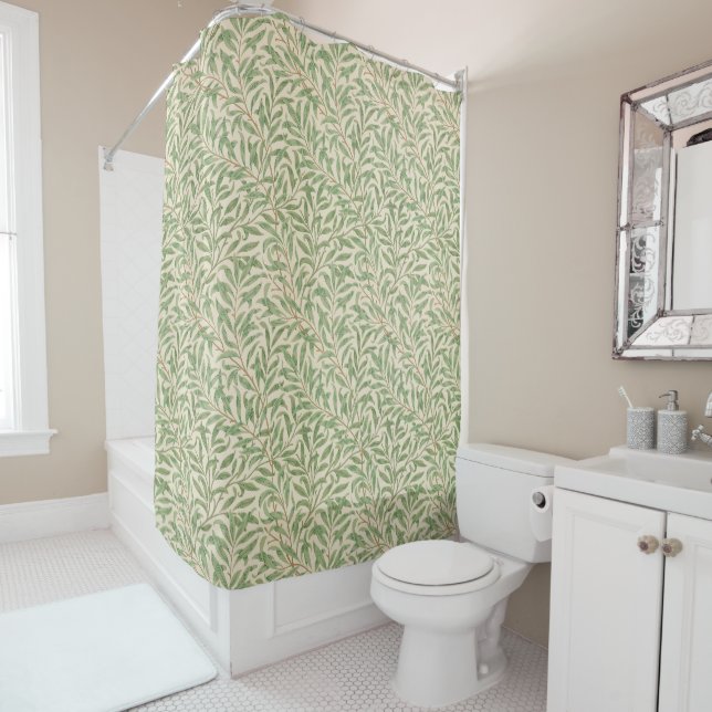 William Morris Willow Bough Garden Flower Classic Shower Curtain (In Situ)