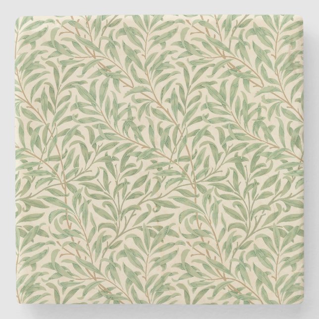 William Morris Willow Bough Garden Flower Classic Stone Coaster (Front)