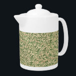 William Morris Willow Bough Green Willow Leaves<br><div class="desc">William Morris Willow Bough Green Willow Leaves Teapot - The image adorning this product is Willow Bough, a wallpaper design displaying a foliate pattern of green, intertwined willow leaves on pale-blue ground. The design was created in 1887 by one of England's most popular textile designer, William Morris (1834-1896). Willow Bough...</div>