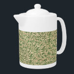 William Morris Willow Bough Green Willow Leaves<br><div class="desc">William Morris Willow Bough Green Willow Leaves Teapot - The image adorning this product is Willow Bough, a wallpaper design displaying a foliate pattern of green, intertwined willow leaves on pale-blue ground. The design was created in 1887 by one of England's most popular textile designer, William Morris (1834-1896). Willow Bough...</div>