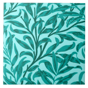 William Morris Willow Bough, Turquoise and Aqua Tile