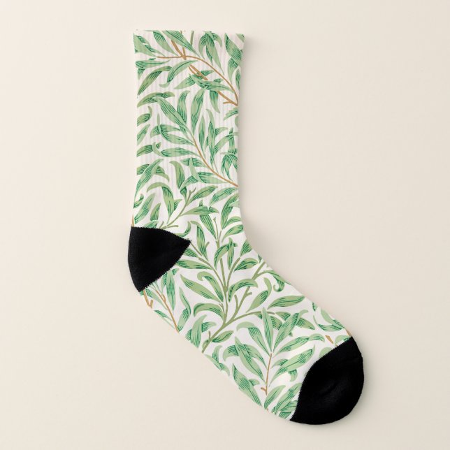 William Morris. Willow Bough. Vintage greenery Socks (Left Inside)