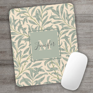 William Morris Willow Bough with Name Mouse Mat