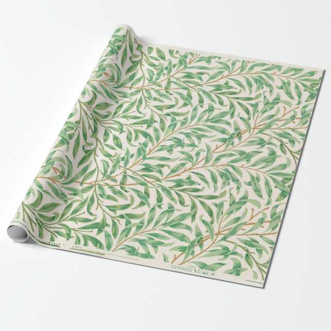 William Morris. Willow Bough. Wrapping Paper (Unrolled)