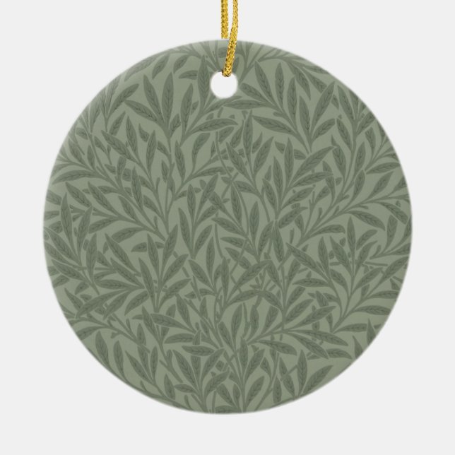 William Morris Willow Flower Classic Ceramic Tree Decoration (Front)