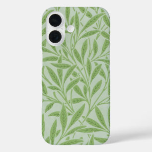 William Morris Willow Flower Classic Green iPhone 16 Case