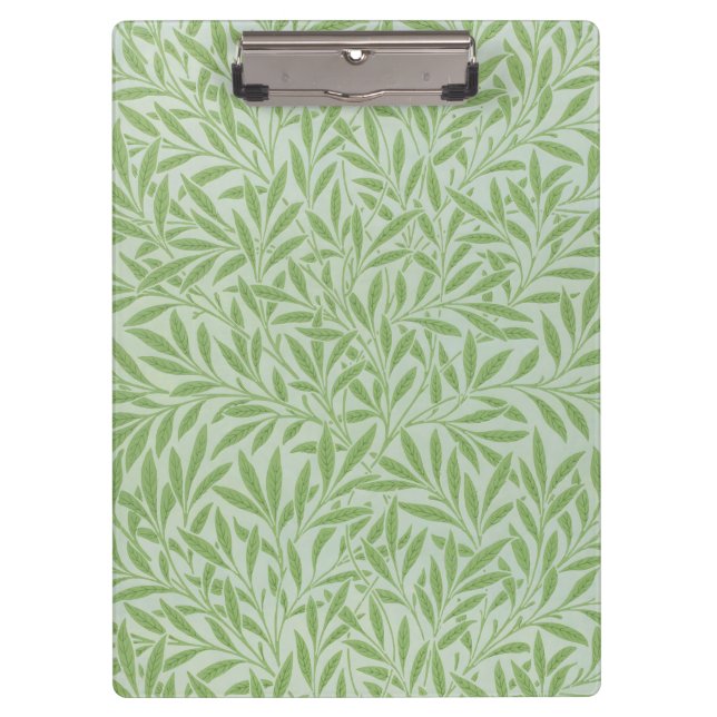 William Morris Willow Flower Classic Green Clipboard (Front)