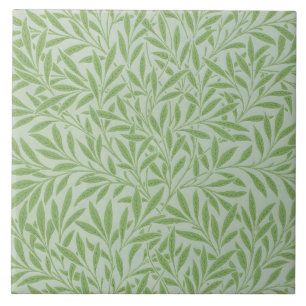 William Morris Willow Flower Classic Green Tile