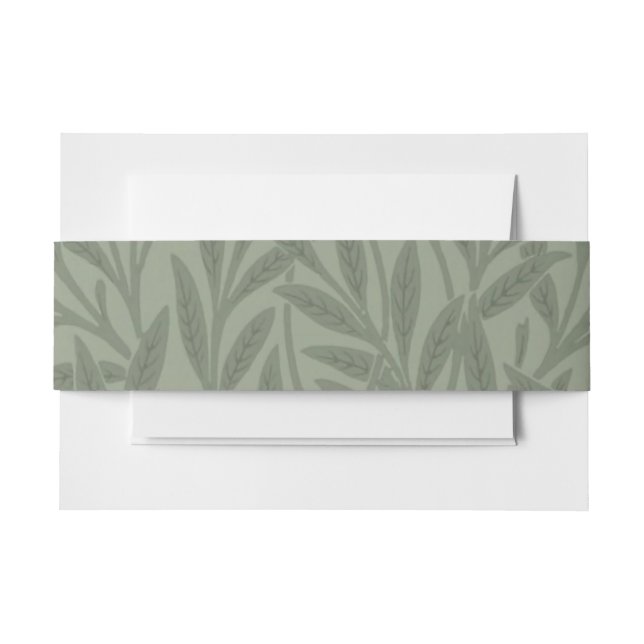 William Morris Willow Flower Classic Invitation Belly Band (Front Example)