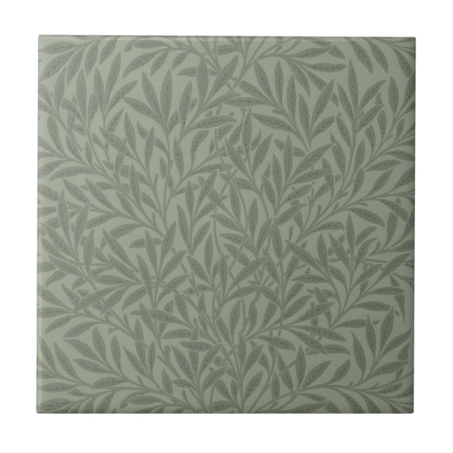 William Morris Willow Flower Classic Tile (Front)