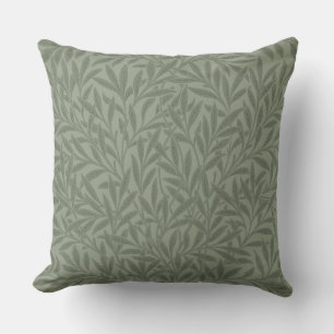 William Morris Willow Pattern Antique Sage Green Cushion