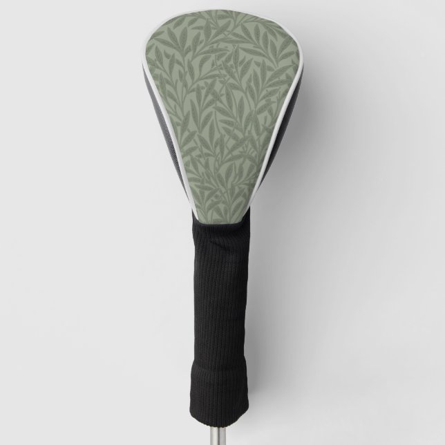 William Morris Willow Pattern Antique Sage Green Golf Head Cover (Front)