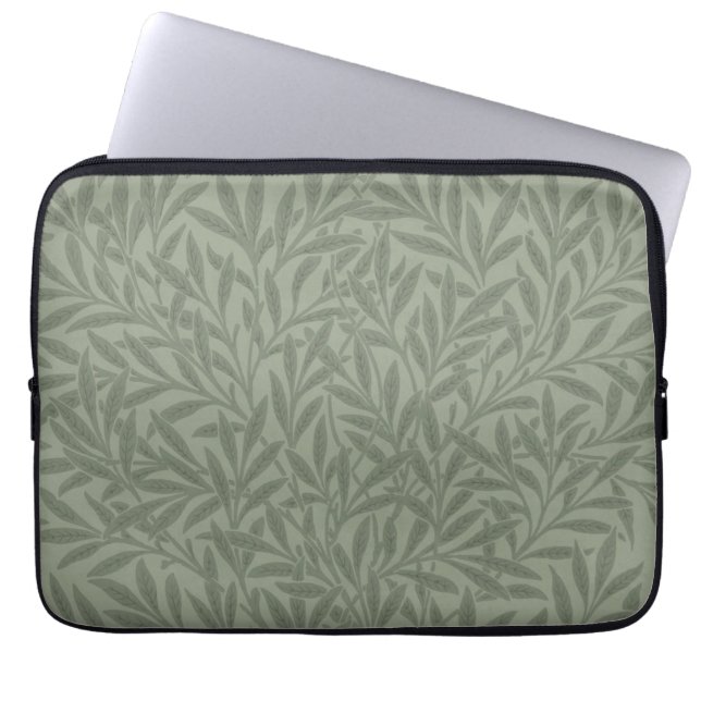 William Morris Willow Pattern Antique Sage Green Laptop Sleeve (Front)