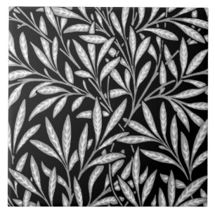 William Morris Willow Pattern, Black and White Tile