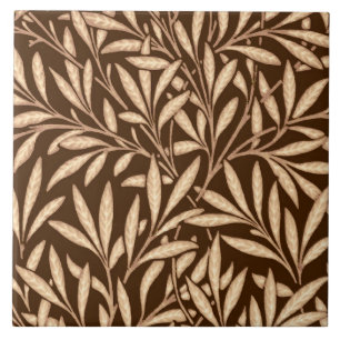 William Morris Willow Pattern, Brown and Beige  Tile