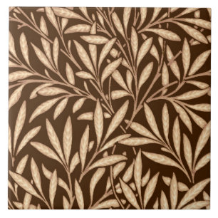 William Morris Willow Pattern, Brown and Beige Tile