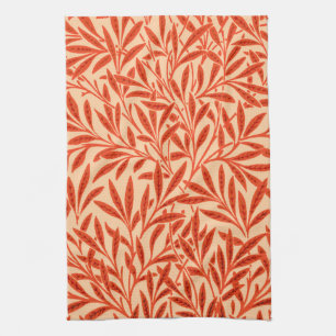 William Morris Willow Pattern, Mandarin Orange Tea Towel