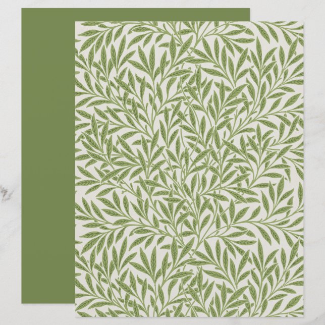 William Morris | Willow Pattern Scrapbook Paper (Front/Back)