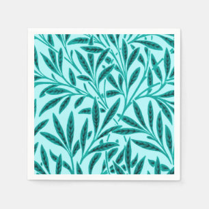William Morris Willow Pattern, Turquoise & Aqua Napkin