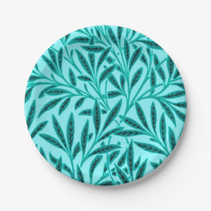 William Morris Willow Pattern, Turquoise & Aqua Paper Plate