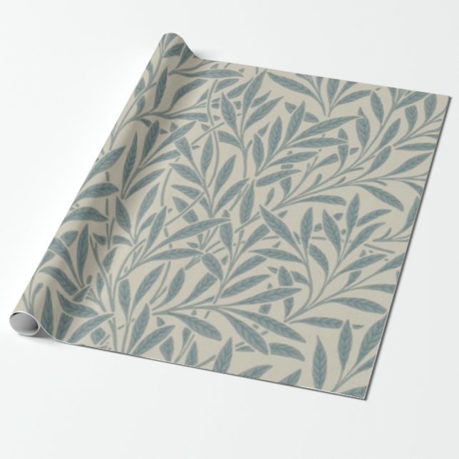 William Morris Willow Slate Wrapping Paper (Unrolled)