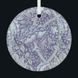 William Morris Windrush blue floral flowers Glass Tree Decoration<br><div class="desc">William Morris designed the Windrush textile flower floral pattern in 1883. The pattern features a intricate patterned floral art design in blue with swirling vines and gorgeous floral patterns.</div>