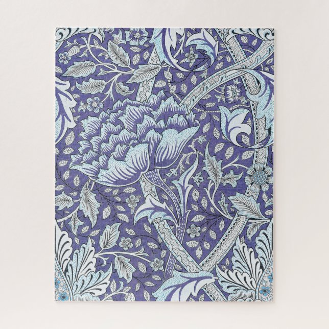 William Morris Windrush blue floral flowers Jigsaw Puzzle (Vertical)
