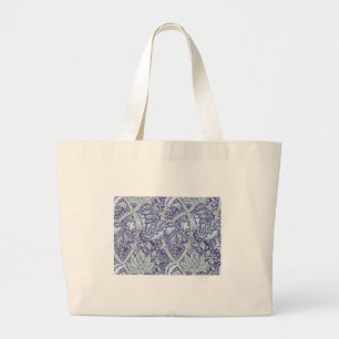 William Morris Windrush blue floral flowers Large Tote Bag
