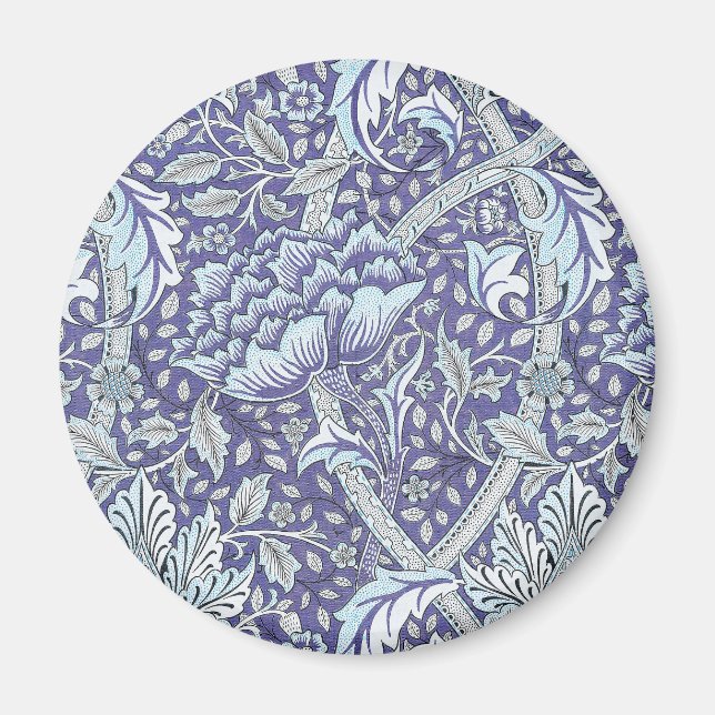 William Morris Windrush blue floral flowers Magnet (Front)