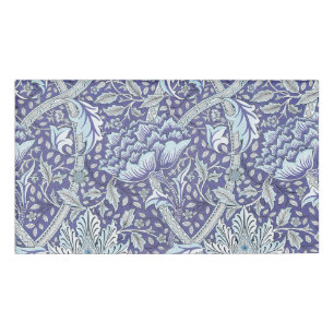 William Morris Windrush blue floral flowers Name Tag