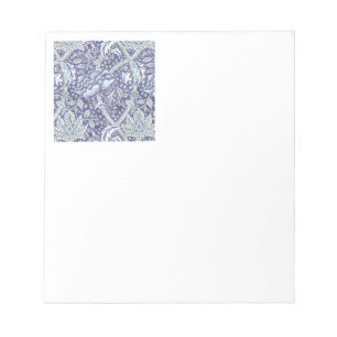 William Morris Windrush blue floral flowers Notepad