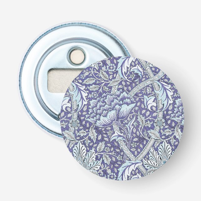 William Morris Windrush Blue Pattern Floral Bottle Opener (Front)