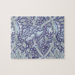 William Morris Windrush Blue Pattern Floral Jigsaw Puzzle