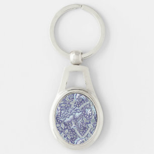 William Morris Windrush Blue Pattern Floral Key Ring