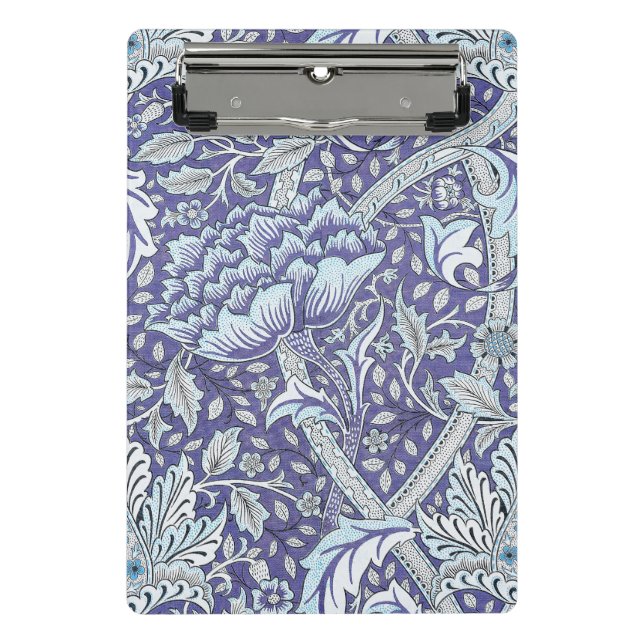 William Morris Windrush Blue Pattern Floral Mini Clipboard (Front)