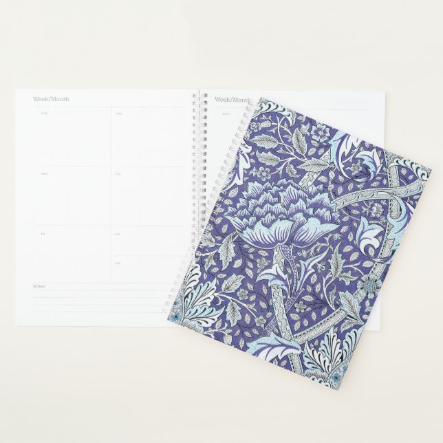 William Morris Windrush Blue Pattern Floral Planner (Display)