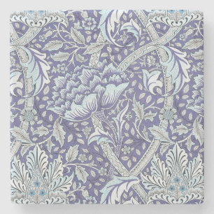William Morris Windrush Blue Pattern Floral Stone Coaster