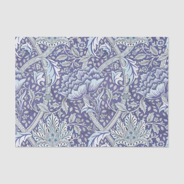 William Morris Windrush Blue Pattern Floral Tissue Paper (Front)