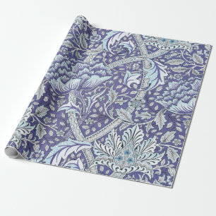 William Morris Windrush Blue Pattern Floral Wrapping Paper