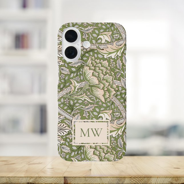 William Morris Windrush Custom Monogram iPhone 16 Case (Creator Uploaded)