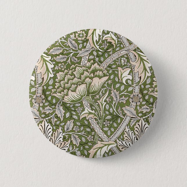 William Morris Windrush floral flowers classic 6 Cm Round Badge (Front)