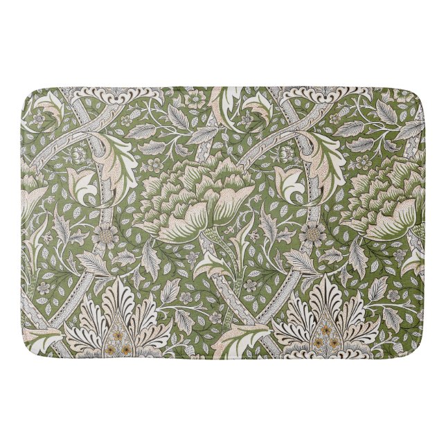 William Morris Windrush floral flowers classic Bath Mat (Front)